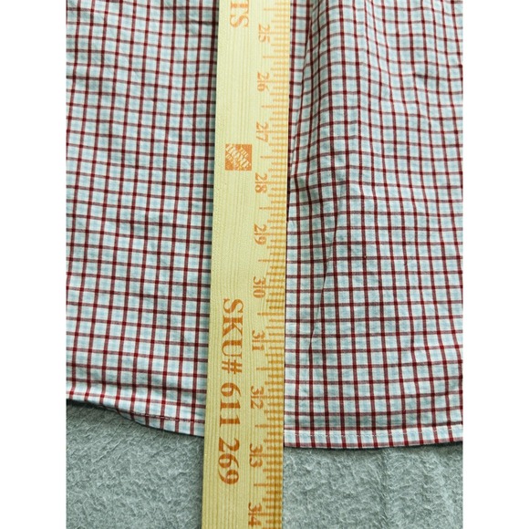 Ariat Pro Series Shirt Mens XL Red White Plaid Short Sleeve Button Down Western - Picture 7 of 8